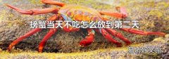 螃蟹当天不吃怎么放到第二天