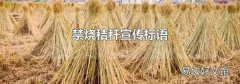 禁烧秸秆宣传标语