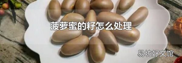 菠蘿蜜的籽怎么處理