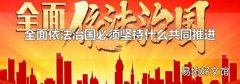 全面依法治国必须坚持什么共同推进