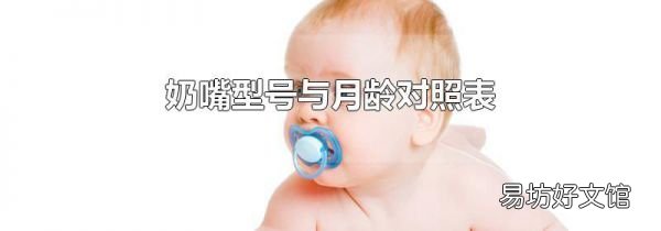 奶嘴型号与月龄对照表