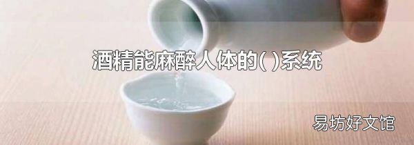 酒精能麻醉人体的系统