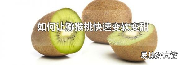 如何让猕猴桃快速变软变甜
