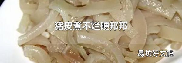 豬皮煮不爛硬邦邦