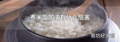 煮米饭加油有什么危害