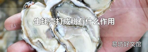 生蠔殼打成粉有什么作用