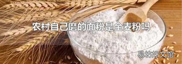 农村自己磨的面粉是全麦粉吗
