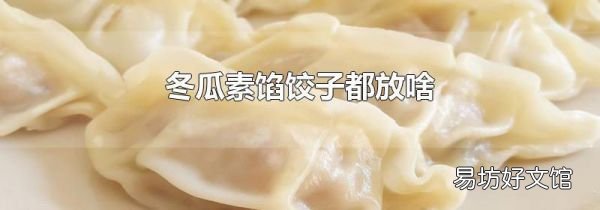 冬瓜素馅饺子都放啥