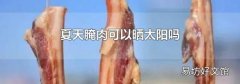 夏天腌肉可以晒太阳吗