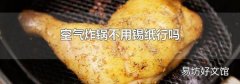 空气炸锅不用锡纸行吗