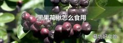 黑果花楸怎么食用