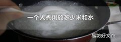 一个人煮粥放多少米和水