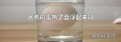 水煮鸡蛋熟了会浮起来吗