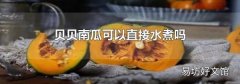 贝贝南瓜可以直接水煮吗