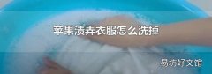 苹果渍弄衣服怎么洗掉