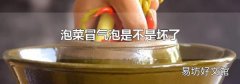 泡菜冒气泡是不是坏了