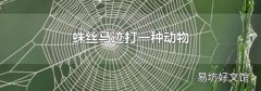 蛛丝马迹打一种动物