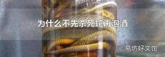 为什么不先杀死蛇再泡酒