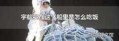 宇航员在这飞船里是怎么吃饭