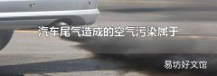 汽车尾气造成的空气污染属于