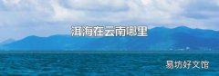 洱海在云南哪里
