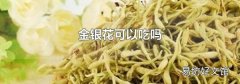 金银花可以吃吗