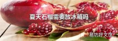 夏天石榴需要放冰箱吗