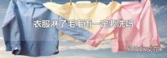 衣服淋了毛毛雨一定要洗吗
