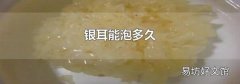 银耳能泡多久