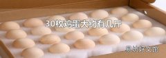 30枚鸡蛋大约有几斤