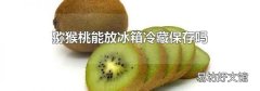 猕猴桃能放冰箱冷藏保存吗