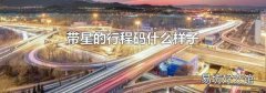 带星的行程码什么样子