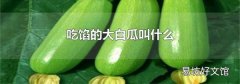 吃馅的大白瓜叫什么