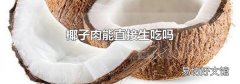 椰子肉能直接生吃吗