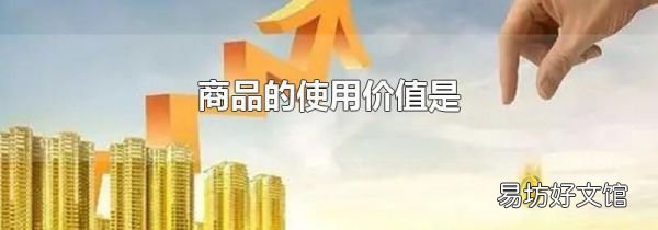 商品的使用价值是