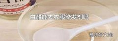 白醋能去衣服染发剂吗