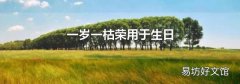一岁一枯荣用于生日