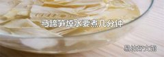 马蹄笋焯水要煮几分钟