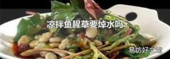 凉拌鱼腥草要焯水吗