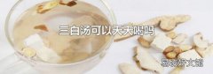 三白汤可以天天喝吗
