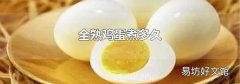 全熟鸡蛋煮多久