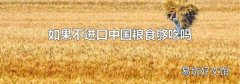 如果不进口中国粮食够吃吗