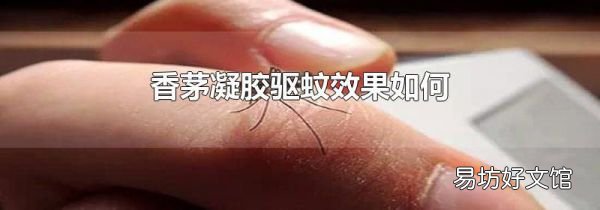香茅凝胶驱蚊效果如何