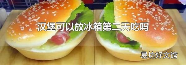 汉堡可以放冰箱第二天吃吗