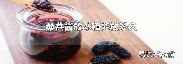 桑葚酱放冰箱能放多久