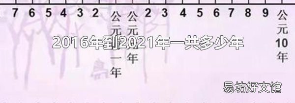 2016年到2021年一共多少年
