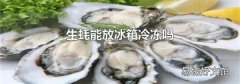 生蚝能放冰箱冷冻吗