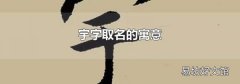 宇字取名的寓意