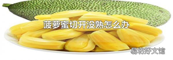菠萝蜜切开没熟怎么办