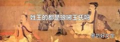 姓王的都是琅琊王氏吗